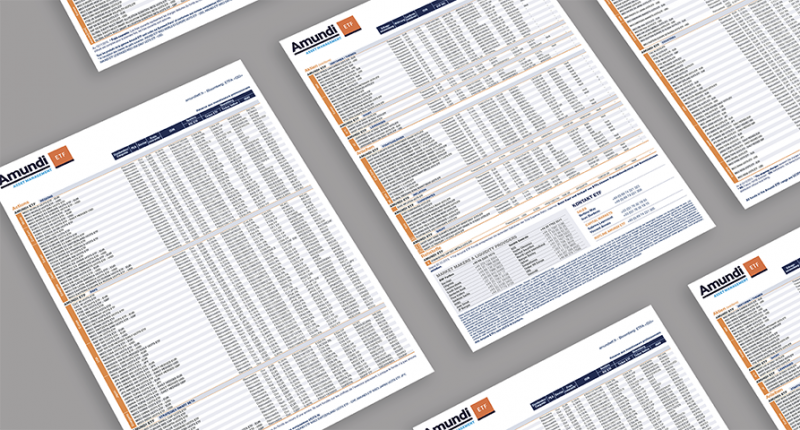 Edition - Amundi - Fiches de reporting financier 2016