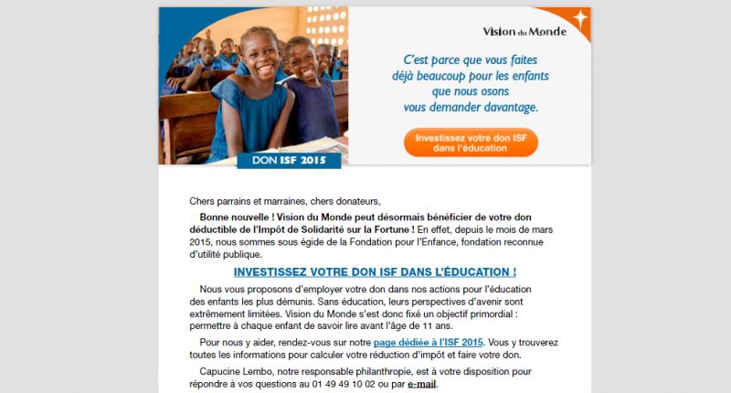 Edition + Fundraising - Vision du monde - ISF 2015