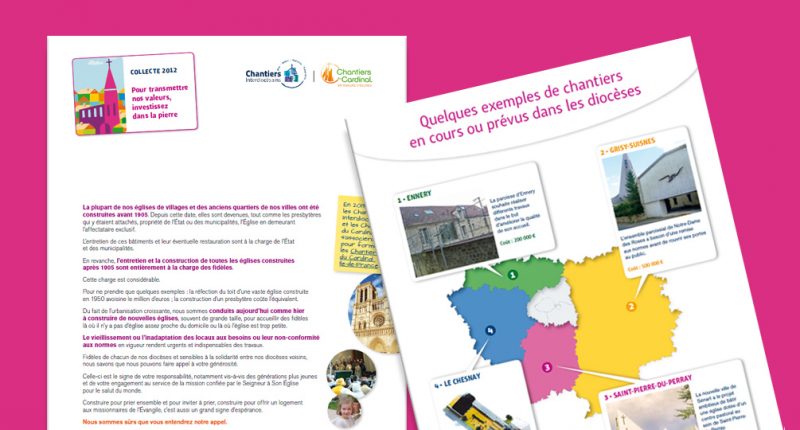 Edition + Fundrising - Chantiers interdiocésains - Campagne de fundraising 2012