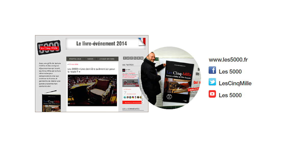 Campagne multicanale de lancement du livre Les 5 000
